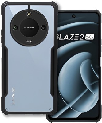Skyforce Back Cover for LAVA Blaze 2 5G(Transparent, Black, Flexible, Pack of: 1)