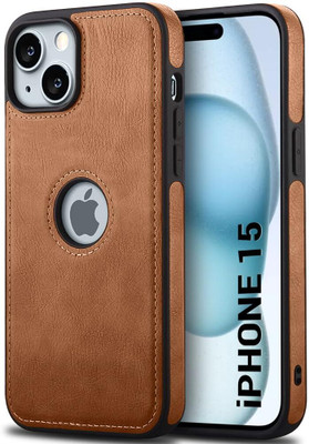 Mintzz Back Cover for Apple IPhone 15 Premium Leather Case(Brown, Shock Proof, Pack of: 1)