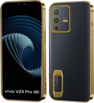 ANTICA Back Cover for VIVO V23 PRO 5G | Logo View Each Lens with CD Pattern Case(Gold, Camera Bump Protector, Silicon, Pack of: 1)