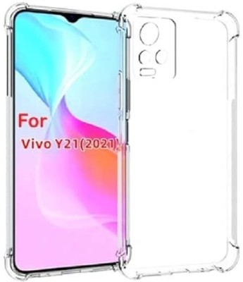 ALFA URBAN Back Cover for Vivo Y21 l Transparent case | Raised Bumps Case | Soft TPU(Transparent, Flexible, Silicon, Pack of: 1)