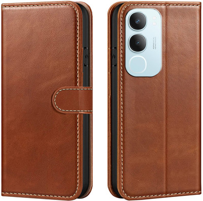 Forgive Back Cover for Vivo Y29 5G(Brown, Cases with Holder, Pack of: 1)