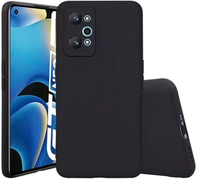 S-Softline Back Cover for Realme GT Neo 3T, inner Soft Microfiber Cloth Cushion Lining Flexible Rubberised Case(Black, Silicon, Pack of: 1)