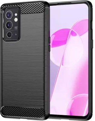 NIMMIKA ENTERPRISES Back Cover for Oneplus 9RT 5G(Hybrid Construction for Dual Protection | Sleek Matte Black Finish)(Black, Flexible, Silicon, Pack of: 1)