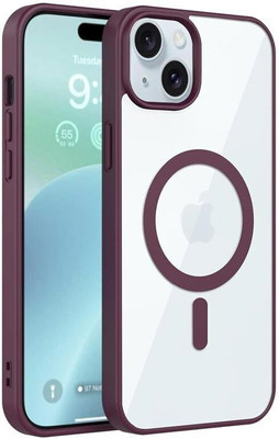 AIBEX Back Cover for Apple iPhone 15 Plus(Maroon, Magsafe, Pack of: 1)