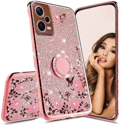 KC Back Cover for Mi Redmi Note 12 Pro Plus 5G(Pink, Cases with Holder, Silicon, Pack of: 1)