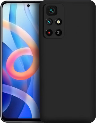 LILLIPUT Back Cover for Poco M4 Pro 5G(Black, Silicon, Pack of: 1)