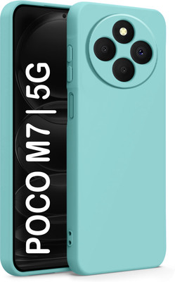 Vshop Back Cover for Poco M7 5G, Redmi A4 5G, Redmi 14C 5G, Poco C75 5G(Green, Flexible, Silicon, Pack of: 1)