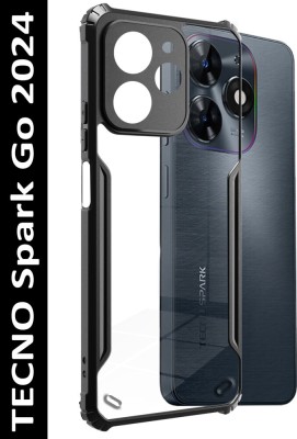 TINGTONG Back Cover for Tecno Spark Go 2024(Black, Transparent, Shock Proof, Pack of: 1)