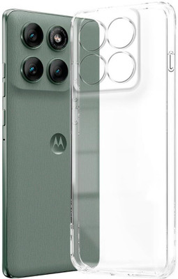 icusto Back Cover for Motorola Moto Edge 60 Pro(Transparent, Dual Protection, Silicon, Pack of: 1)
