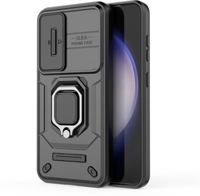 KartV Back Cover for Samsung Galaxy S23 5G(Black, Silver, Camera Bump Protector, Pack of: 1)