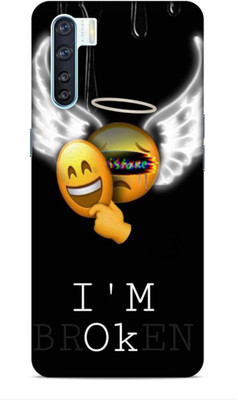 SmashItUp Back Cover for Oppo F15 Quote / I am Okay(Multicolor, Hard Case, Pack of: 1)