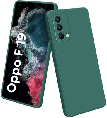 TRUEUPGRADE Back Cover for Oppo F19 / F19s Case Cover | Raised Lip Protection Back Case Cover(Green, Camera Bump Protector, Silicon, Pack of: 1)