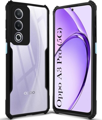 Phone Case Cover Back Cover for Oppo A3 Pro 5G(Black, Shock Proof, Pack of: 1)