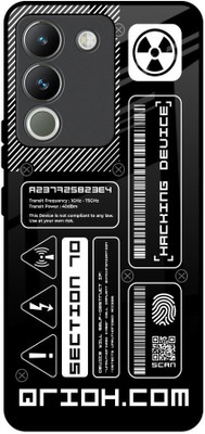 QRIOH Glass Back Cover for Vivo Y200 5G(Multicolor, Grip Case, Pack of: 1)