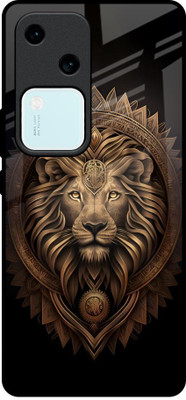 QRIOH Glass Back Cover for Vivo V30 5G(Black, Grip Case, Pack of: 1)