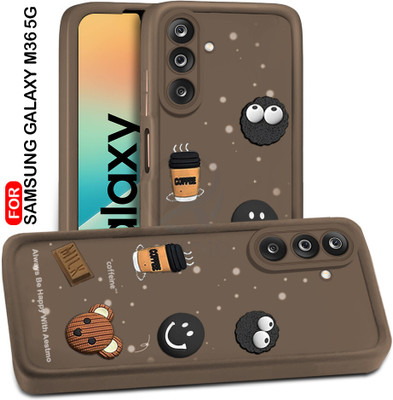 AESTMO Back Cover for Samsung Galaxy M36 5G(Black, 3D Case, Silicon, Pack of: 1)