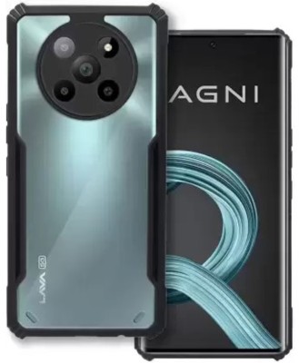 Techforce Front & Back Case for Lava Agni 2 5G(Black, Transparent, Camera Bump Protector, Pack of: 1)