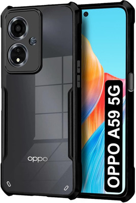 ADI Creations Back Cover for OPPO A59 5G(Black, Camera Bump Protector, Pack of: 1)