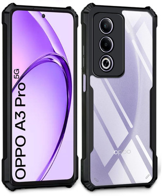 JASH Back Cover for Oppo A3 Pro 5G(Black, Shock Proof, Silicon, Pack of: 1)
