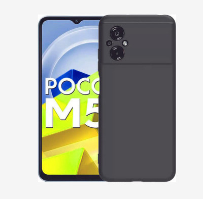 LILLIPUT Back Cover for Poco M5 4G(Black, Silicon)