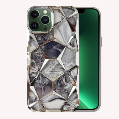 Mintzz Back Cover for Apple iPhone 13 Pro Max(Silver, Camera Bump Protector, Silicon, Pack of: 1)