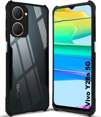 caseunik Back Cover for Vivo Y28s 5G(Black, Dual Protection, Pack of: 1)