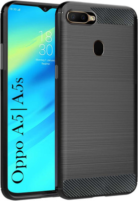 Casenew Back Cover for Oppo A5s(Black, Grip Case, Silicon, Pack of: 1)