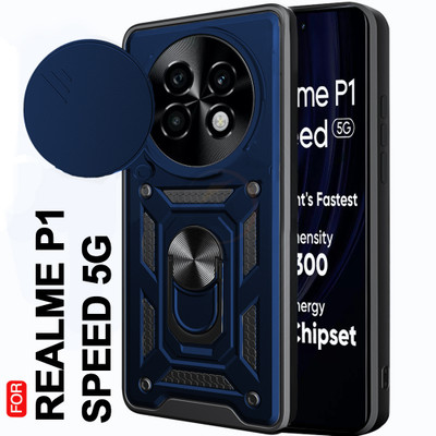 AelVouX Back Cover for Realme P1 Speed 5G(Blue, Ring Case, Pack of: 1)