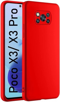 RUNICHA Back Cover for Poco X3, Poco X3 Pro(Red, Grip Case, Pack of: 1)