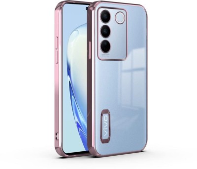 HSRPRO Back Cover for VIVO V27 5G/VIVO V27 PRO 5G(Pink, Camera Bump Protector, Pack of: 1)