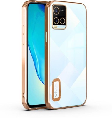 MOZIKON Back Cover for vivo Y21(Gold, 3D Case, Silicon, Pack of: 1)