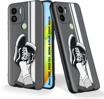 FeelWhiz Back Cover for POCO C50,Redmi A2 Plus, Redmi A1 Plus, POCO C51(Black, Grey)