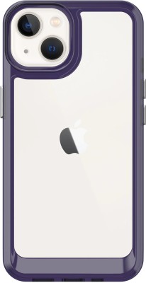 CareFone Back Cover for Iphone 14 Plus, Camera Protection, Clear Case Cover(Transparent, Purple, Shock Proof, Pack of: 1)