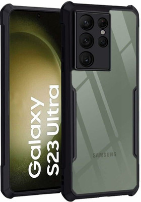 kursa hub Back Cover for Samsung Galaxy S23 Ultra 5G-g45(Black, Camera Bump Protector, Pack of: 1)