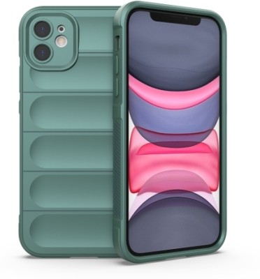 MOBILOVE Back Cover for APPLE iPhone 11(Green, 3D Case, Silicon, Pack of: 1)