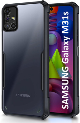 ADI Creations Back Cover for Samsung Galaxy M31s(Black, Transparent, Camera Bump Protector, Pack of: 1)