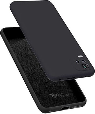 TRUEUPGRADE Back Cover for Liquid Silicone Case Cover for Vivo Y21 /Y33s|Microfiber Inside|360 Degree Protection(Black, Camera Bump Protector, Silicon, Pack of: 1)
