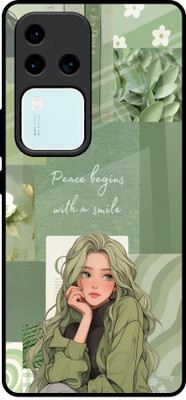 Hocopoco Back Cover for Vivo V30 Pro 5G(Green, Grip Case, Pack of: 1)
