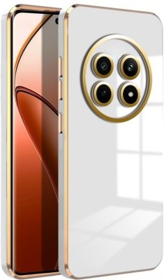 SYOTT Back Cover for realme 12 5G, realme 12x 5G, realme NARZO 70X 5G, realme C65 5G, realme Narzo N65 5G(White, Gold, Camera Bump Protector, Silicon, Pack of: 1)