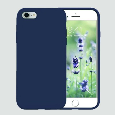 YellowCult Back Cover for Shockproof Liquid Silicon Back Cover Case for Apple iPhone 6, 6S (4.7 Inch) (Bla-Bla Blue)(Blue, Dual Protection, Silicon, Pack of: 1)