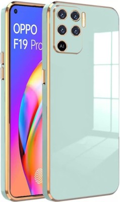 KARAS Back Cover for Oppo F19 Pro Plus |View Electroplated Chrome 6D Case Soft TPU(Green, Dual Protection, Silicon, Pack of: 1)