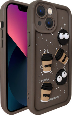 KartV Back Cover for Apple Iphone 13 Mini, Iphone 13 Mini(Brown, Camera Bump Protector, Silicon, Pack of: 1)