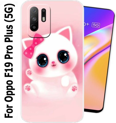 SmartGoldista Back Cover for Oppoo F19 Pro Plus (5G)(Pink, White, Silicon, Pack of: 1)