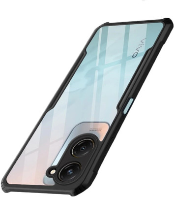ShieldTech Back Cover for Vivo Y28s 5G Black Mobile Back Cover Case For Vivo Y28s 5G(Black, Transparent, Dual Protection, Pack of: 1)