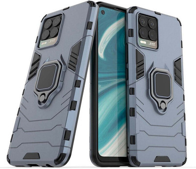 Cover Alive Back Cover for Realme 8(Blue, Shock Proof, Pack of: 1)