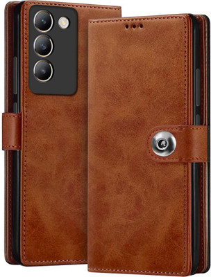 ClickAway Back Cover for Vivo Y200E 5G, Vivo T3 5G(Brown, Dual Protection, Pack of: 1)