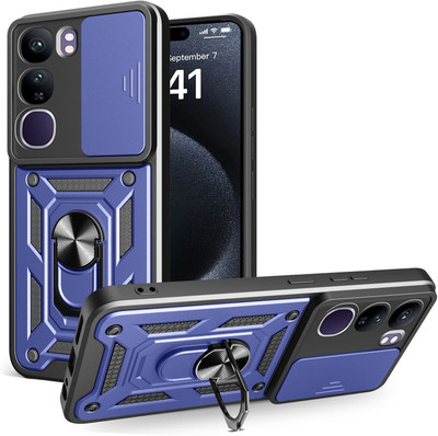 Mobile Mart Back Cover for Vivo Y300 5G(Blue, Dual Protection, Pack of: 1)