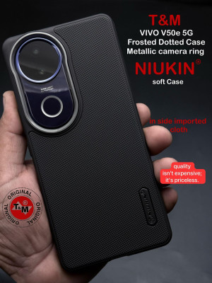 CASEKOO Back Cover for vivo V50 5G, Vivo V50e 5G(Black, Camera Bump Protector, Silicon, Pack of: 1)