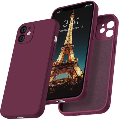 NAFS Back Cover for Back Cover Compatible for iPhone 11 Case,, Camera and CoverBody, Logo Cut (6.1 Inch) Maroon(Maroon, Microfiber Lining, Silicon, Pack of: 1)