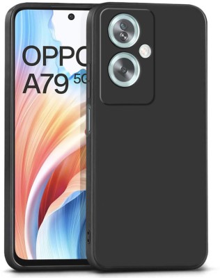 LILLIPUT Back Cover for Oppo A79 5G(Black, Grip Case, Silicon, Pack of: 1)